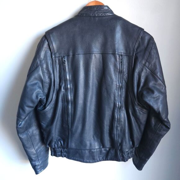 Leather Works Vintage Insulated Motorcycle Jacket Women's XL 16 Utility Heavy 3M - Picture 4 of 9